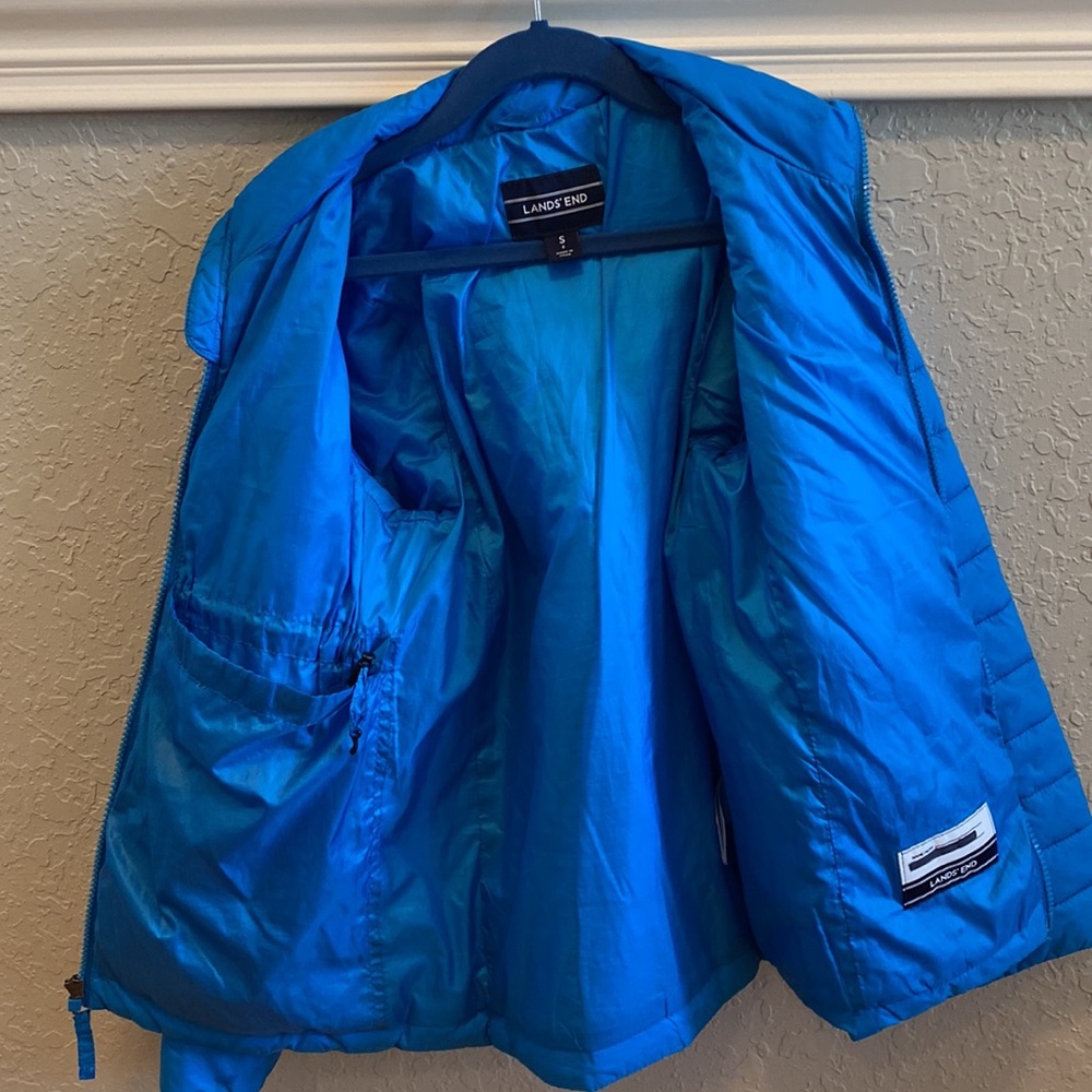 Lands' End Kids Blue Puffer Jacket - Picture 7 of 7
